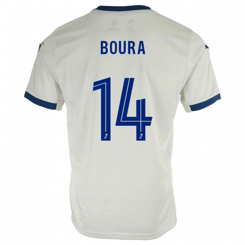 גברים איסמאל בורה #14 לבן כחול הרחק ג'רזי 2025/26 חולצה קצרה