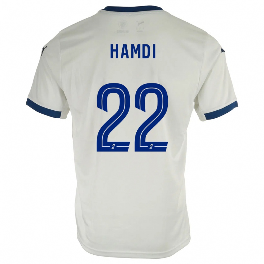 גברים מאתיס חאמדי #22 לבן כחול הרחק ג'רזי 2025/26 חולצה קצרה
