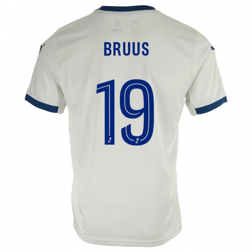 גברים אנדראס ברוס #19 לבן כחול הרחק ג'רזי 2025/26 חולצה קצרה