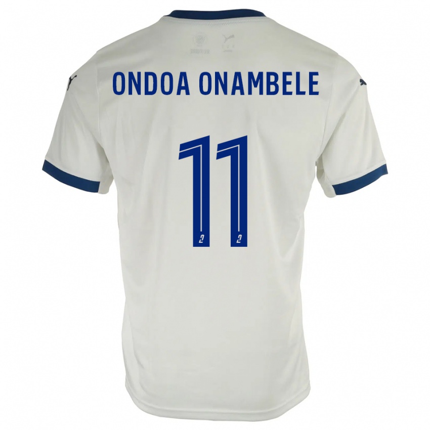 גברים פרד אונדואה אונמבלה #11 לבן כחול הרחק ג'רזי 2025/26 חולצה קצרה