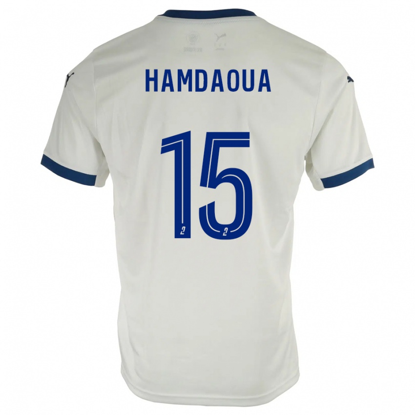 גברים Noham Hamdaoua #15 לבן כחול הרחק ג'רזי 2025/26 חולצה קצרה