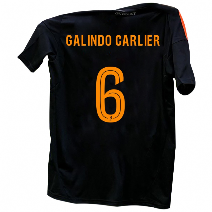 גברים Luca Galindo Carlier #6 לבן אדום הרחק ג'רזי 2025/26 חולצה קצרה