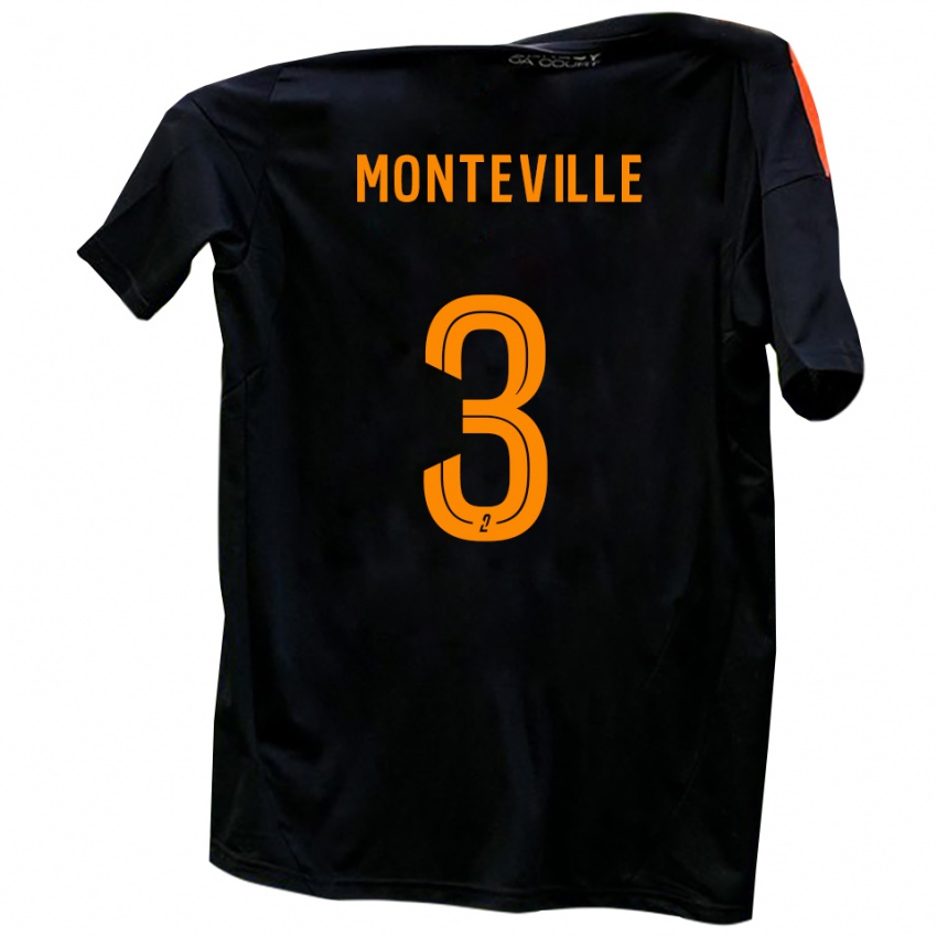 גברים Idriss Monteville #3 לבן אדום הרחק ג'רזי 2025/26 חולצה קצרה