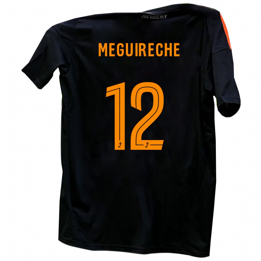 גברים Yanis Meguireche #12 לבן אדום הרחק ג'רזי 2025/26 חולצה קצרה