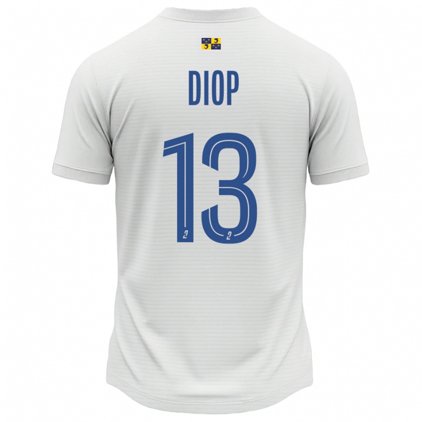 גברים Mamadou Diop #13 לבן כחול הרחק ג'רזי 2025/26 חולצה קצרה