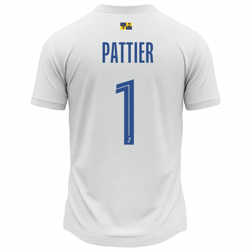 גברים Maxime Pattier #1 לבן כחול הרחק ג'רזי 2025/26 חולצה קצרה