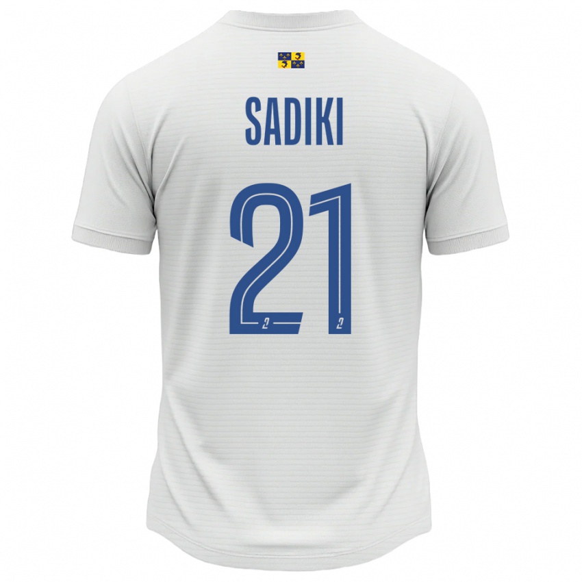 גברים Nehla Sadiki #21 לבן כחול הרחק ג'רזי 2025/26 חולצה קצרה