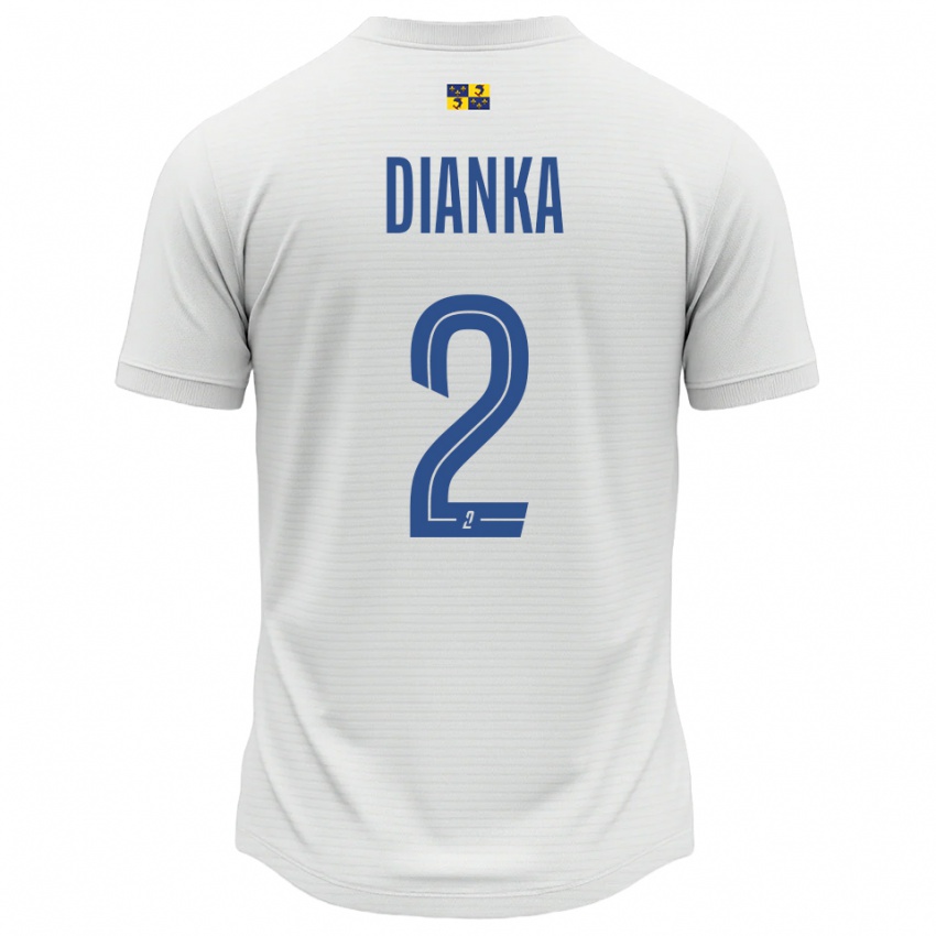 גברים Djibril Dianka #2 לבן כחול הרחק ג'רזי 2025/26 חולצה קצרה