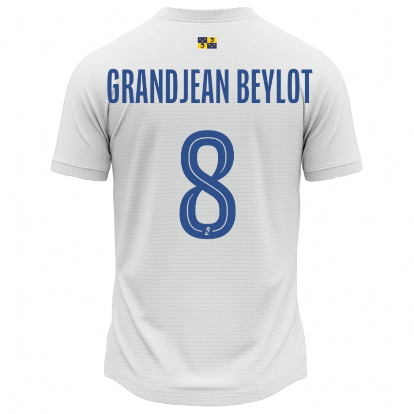 גברים לואיז גראנדג׳אן ביילו #8 לבן כחול הרחק ג'רזי 2025/26 חולצה קצרה
