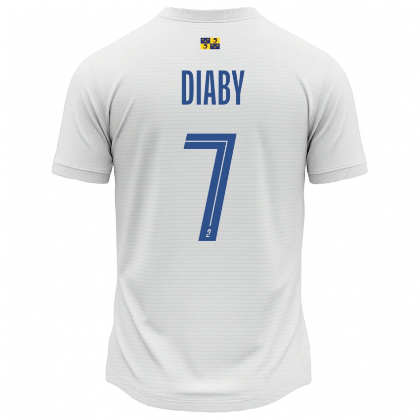 גברים Yadaly Diaby #7 לבן כחול הרחק ג'רזי 2025/26 חולצה קצרה