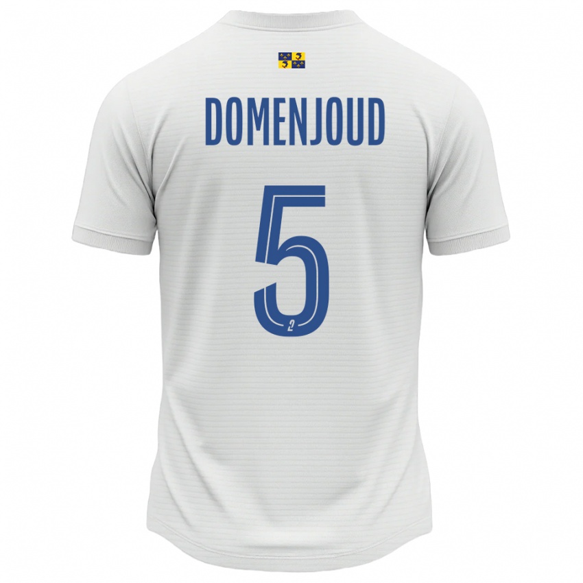 גברים Elsa Domenjoud #5 לבן כחול הרחק ג'רזי 2025/26 חולצה קצרה