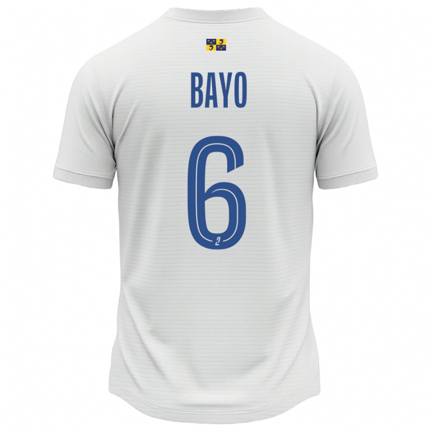 גברים Yadali Bayo #6 לבן כחול הרחק ג'רזי 2025/26 חולצה קצרה