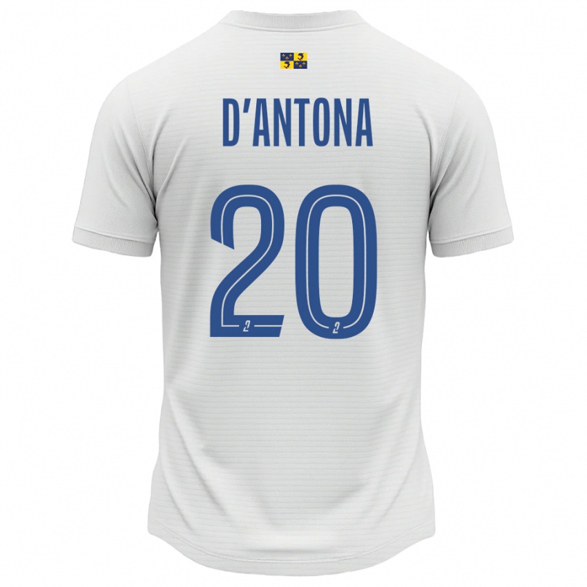 גברים מטאו ד'אנטונה #20 לבן כחול הרחק ג'רזי 2025/26 חולצה קצרה