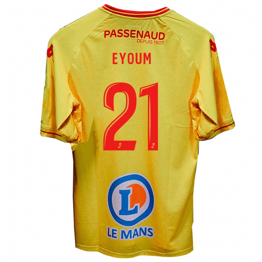 גברים תיאו איום מואן #21 צהוב הרחק ג'רזי 2025/26 חולצה קצרה