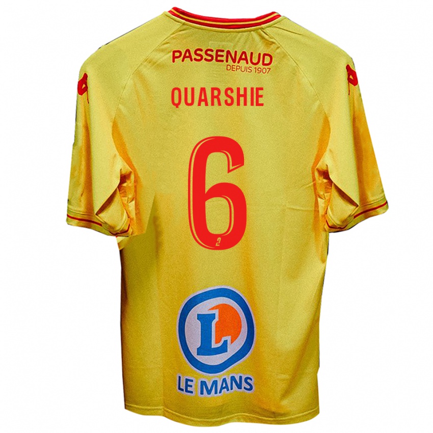 גברים אדווין קווארשי #6 צהוב הרחק ג'רזי 2025/26 חולצה קצרה