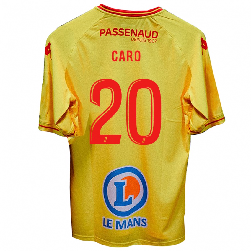 גברים טיטואן קארו #20 צהוב הרחק ג'רזי 2025/26 חולצה קצרה