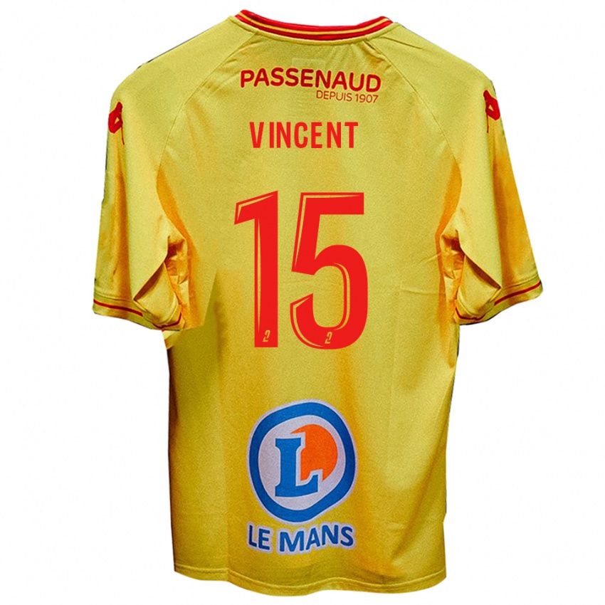 גברים Noah Vincent #15 צהוב הרחק ג'רזי 2025/26 חולצה קצרה