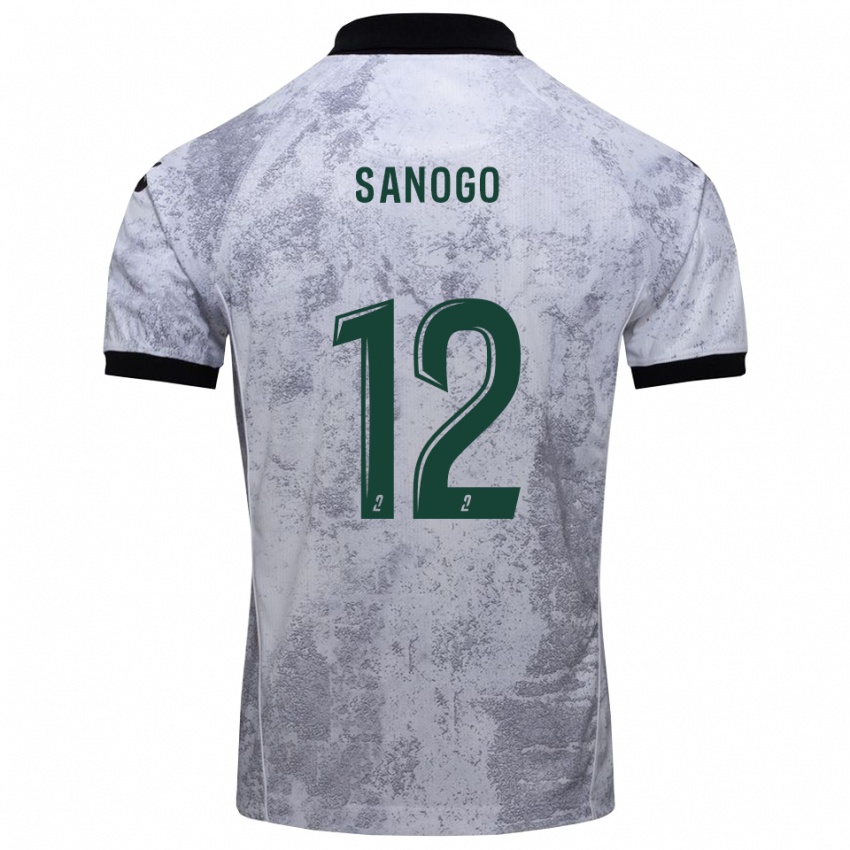 גברים Aboudramane Sanogo #12 לבן שחור הרחק ג'רזי 2025/26 חולצה קצרה