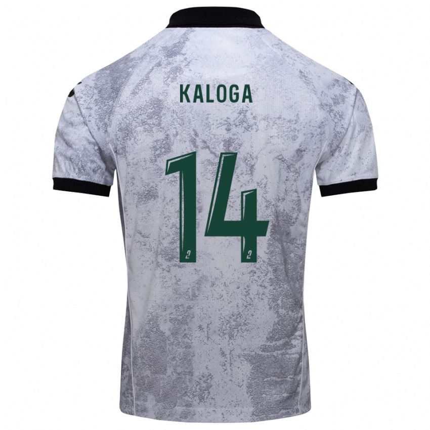 גברים Amallah Kaloga #14 לבן שחור הרחק ג'רזי 2025/26 חולצה קצרה
