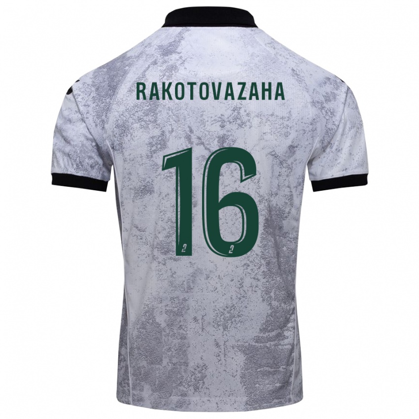 גברים Allan Rakotovazaha #16 לבן שחור הרחק ג'רזי 2025/26 חולצה קצרה