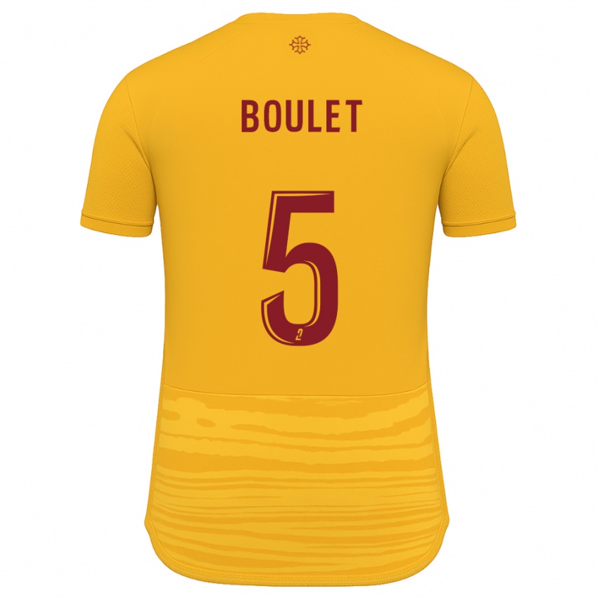 גברים Lucas Boulet #5 כתום בורדו הרחק ג'רזי 2025/26 חולצה קצרה