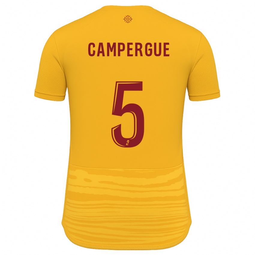 גברים Raphaël Campergue #5 כתום בורדו הרחק ג'רזי 2025/26 חולצה קצרה