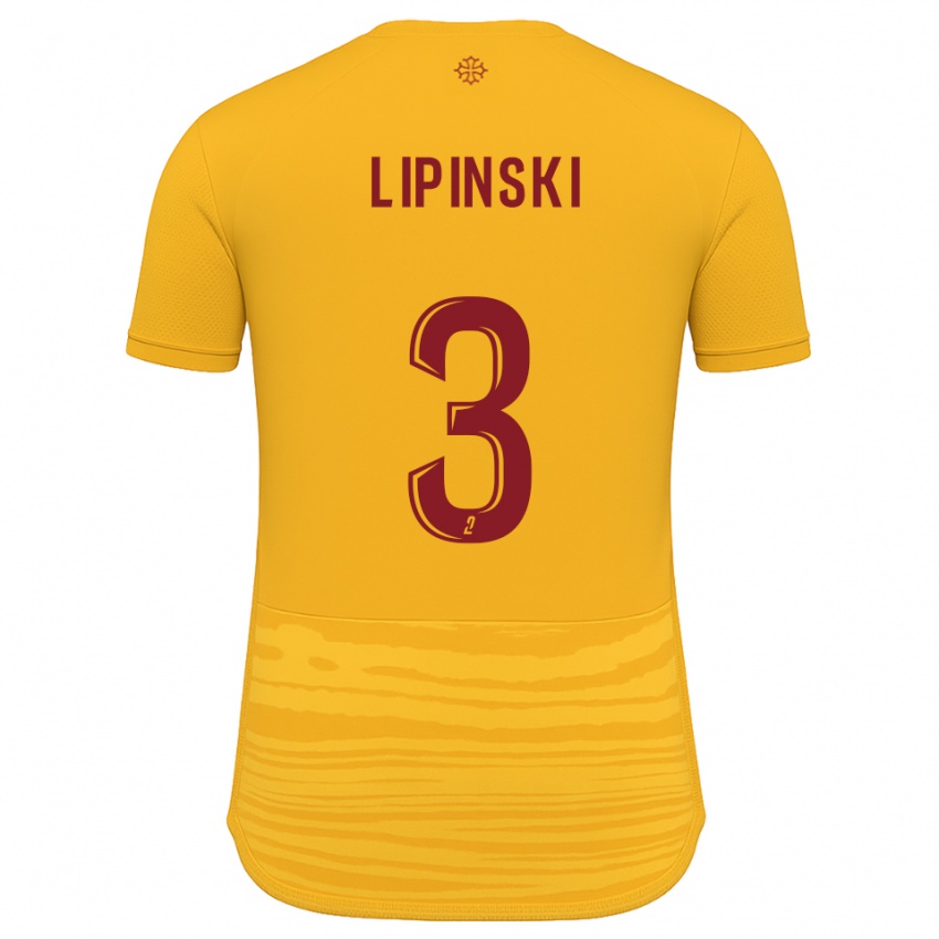 גברים רפאל ליפינסקי #3 כתום בורדו הרחק ג'רזי 2025/26 חולצה קצרה