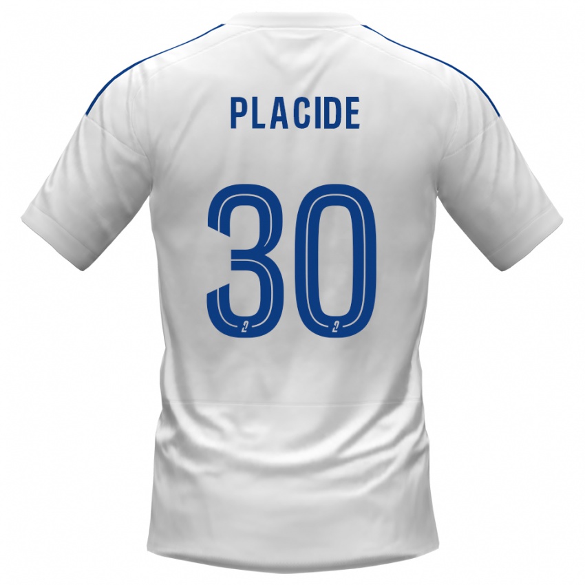 גברים ג'וני פלאסיד #30 לבן כחול הרחק ג'רזי 2025/26 חולצה קצרה