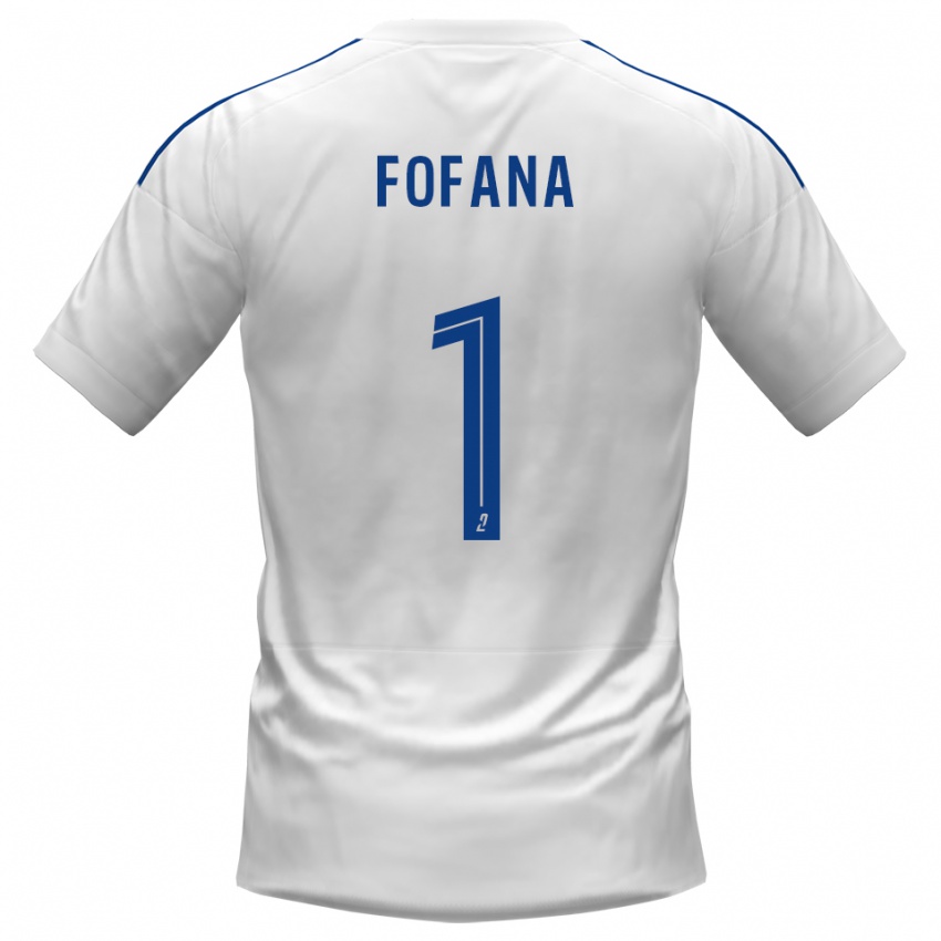 גברים Cheik Fofana #1 לבן כחול הרחק ג'רזי 2025/26 חולצה קצרה
