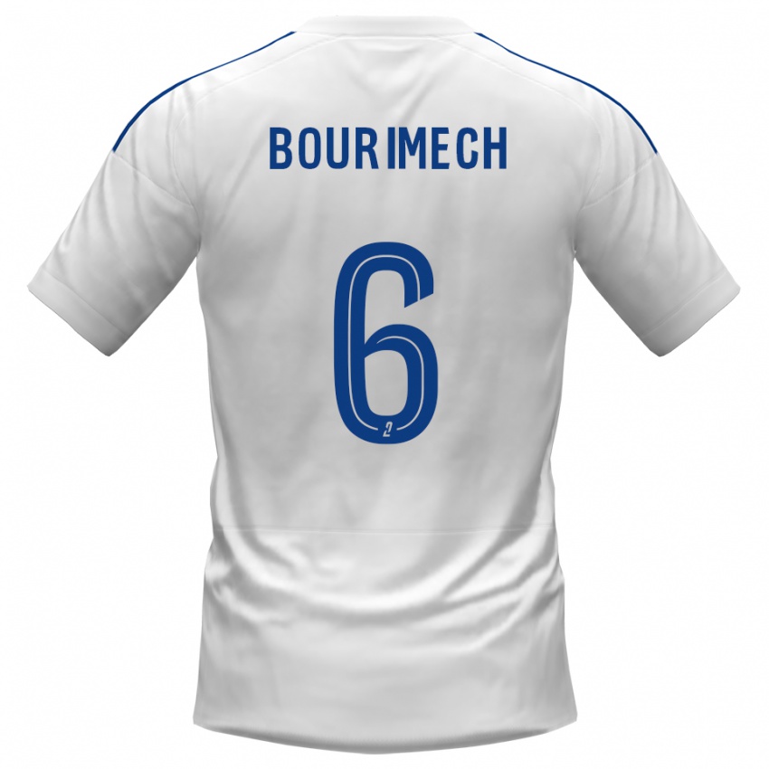 גברים Ilyes Bourimech #6 לבן כחול הרחק ג'רזי 2025/26 חולצה קצרה