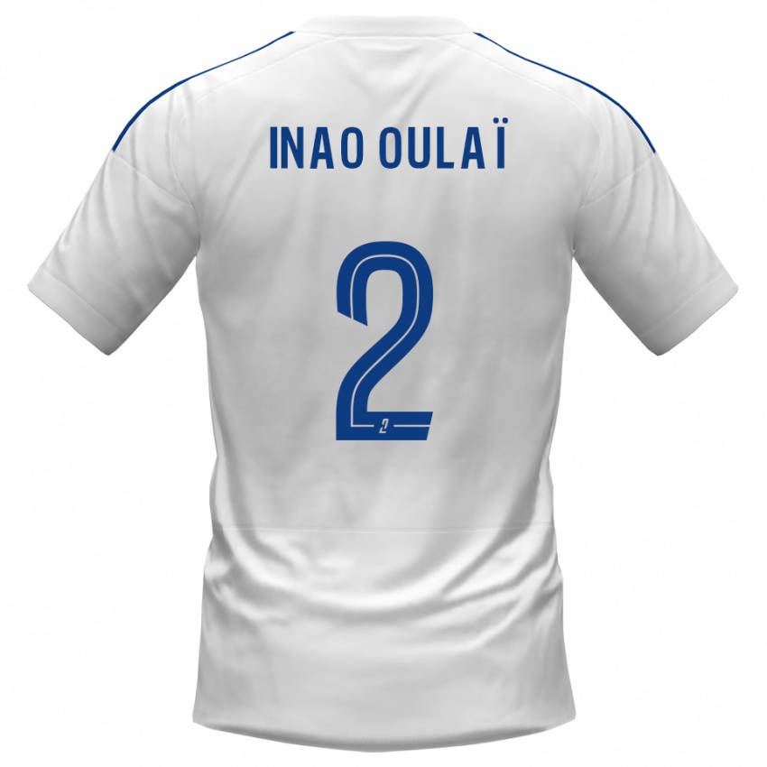 גברים Christ Inao Oulaï #2 לבן כחול הרחק ג'רזי 2025/26 חולצה קצרה