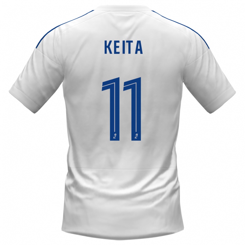 גברים Moussa Keita #11 לבן כחול הרחק ג'רזי 2025/26 חולצה קצרה