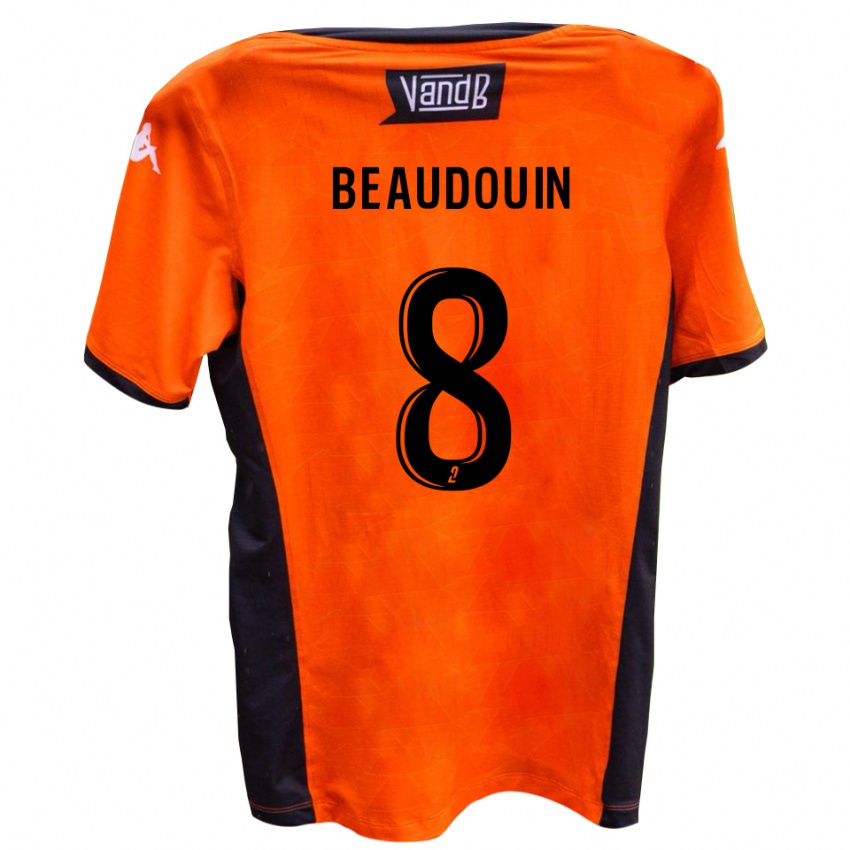 גברים אלסיו בודואן #8 לבן שחור הרחק ג'רזי 2025/26 חולצה קצרה