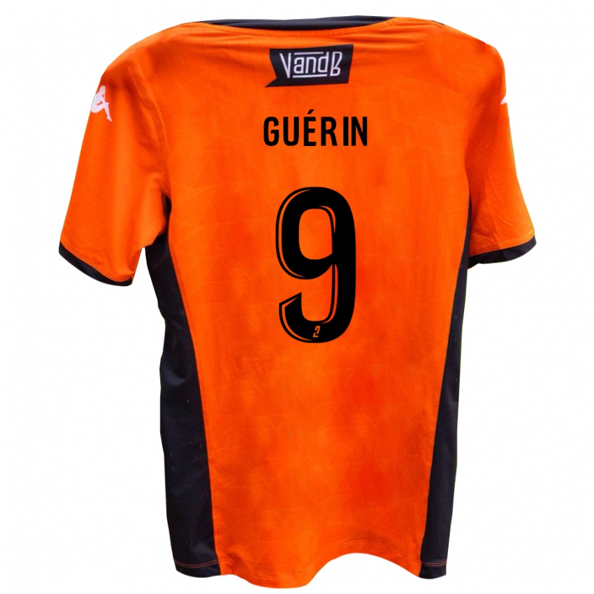 גברים Nolan Guérin #9 לבן שחור הרחק ג'רזי 2025/26 חולצה קצרה