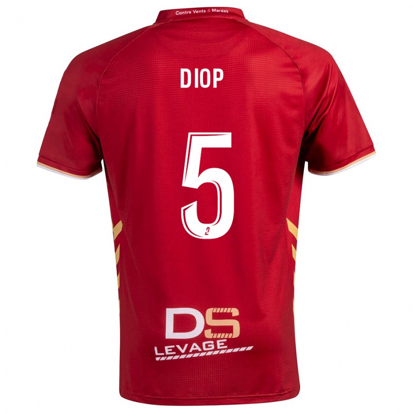 גברים Aaron Diop #5 בורדו זהב הרחק ג'רזי 2025/26 חולצה קצרה
