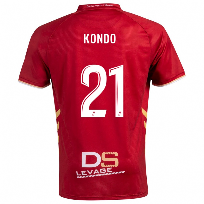 גברים ג׳פרי קונדו #21 בורדו זהב הרחק ג'רזי 2025/26 חולצה קצרה