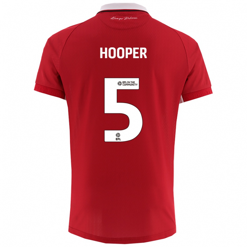 נשים Jack Hooper #5 אדום לבן ג'רזי ביתית 2025/26 חולצה קצרה