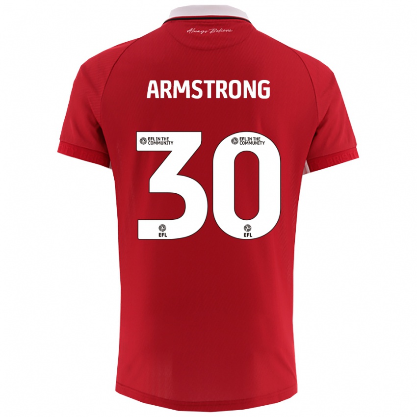 נשים סינקלייר ארמסטרונג #30 אדום לבן ג'רזי ביתית 2025/26 חולצה קצרה
