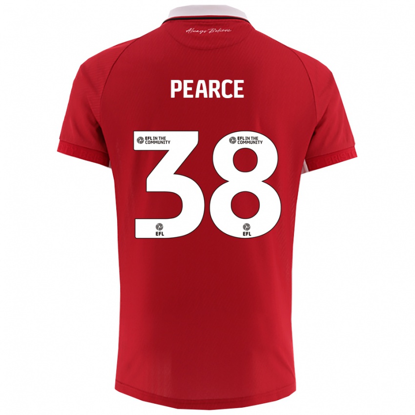 נשים מנון פירס #38 אדום לבן ג'רזי ביתית 2025/26 חולצה קצרה