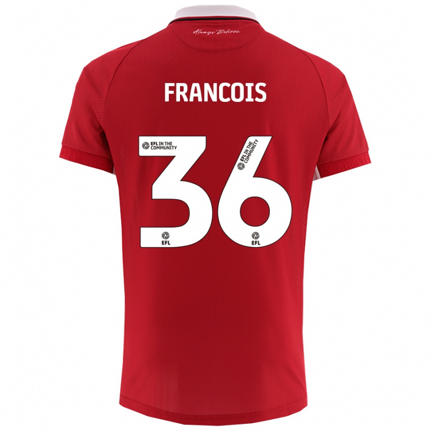 נשים מרלי פרנסואה #36 אדום לבן ג'רזי ביתית 2025/26 חולצה קצרה