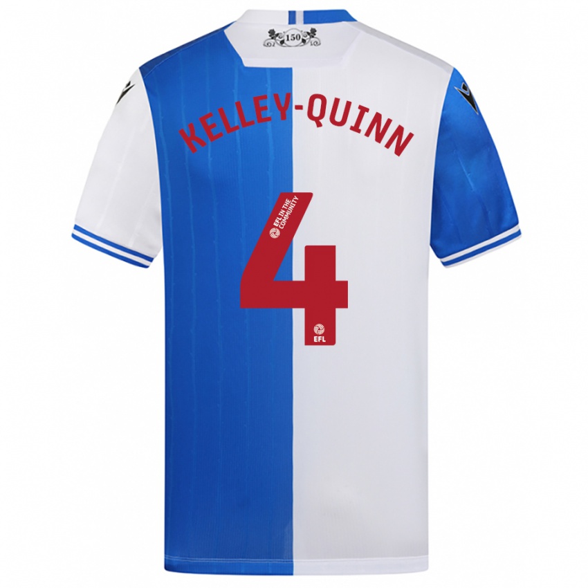 נשים Leon Kelley-Quinn #4 כחול לבן ג'רזי ביתית 2025/26 חולצה קצרה