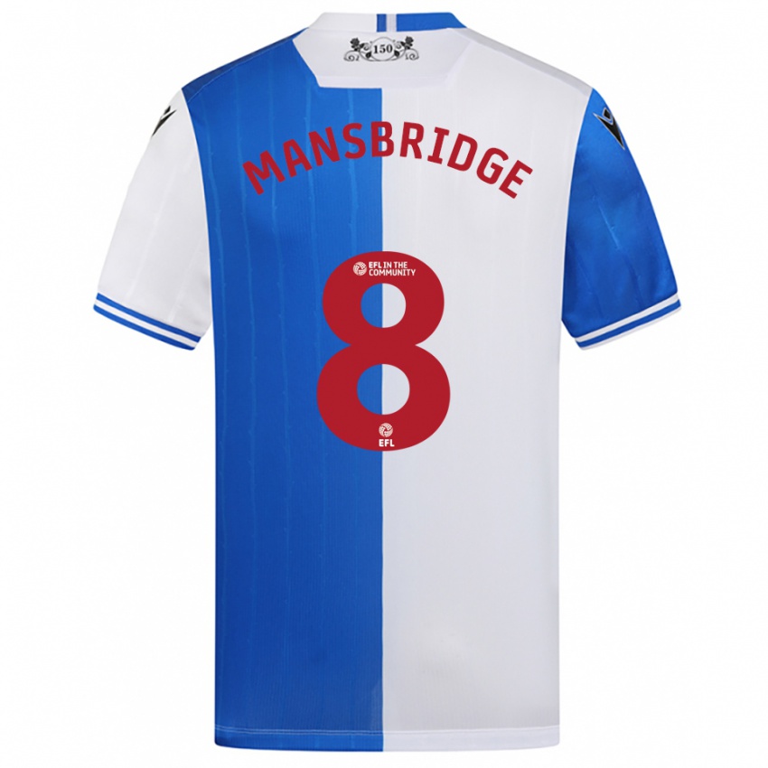 נשים טיילר ג׳ייק מנסברידג' #8 כחול לבן ג'רזי ביתית 2025/26 חולצה קצרה