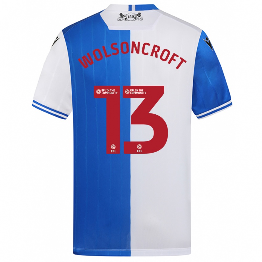 נשים Blake Wolsoncroft #13 כחול לבן ג'רזי ביתית 2025/26 חולצה קצרה