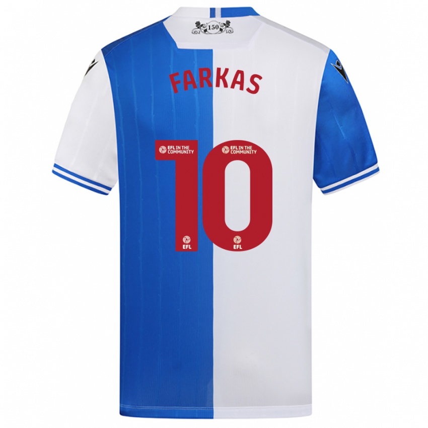 נשים Patrik Farkas #10 כחול לבן ג'רזי ביתית 2025/26 חולצה קצרה