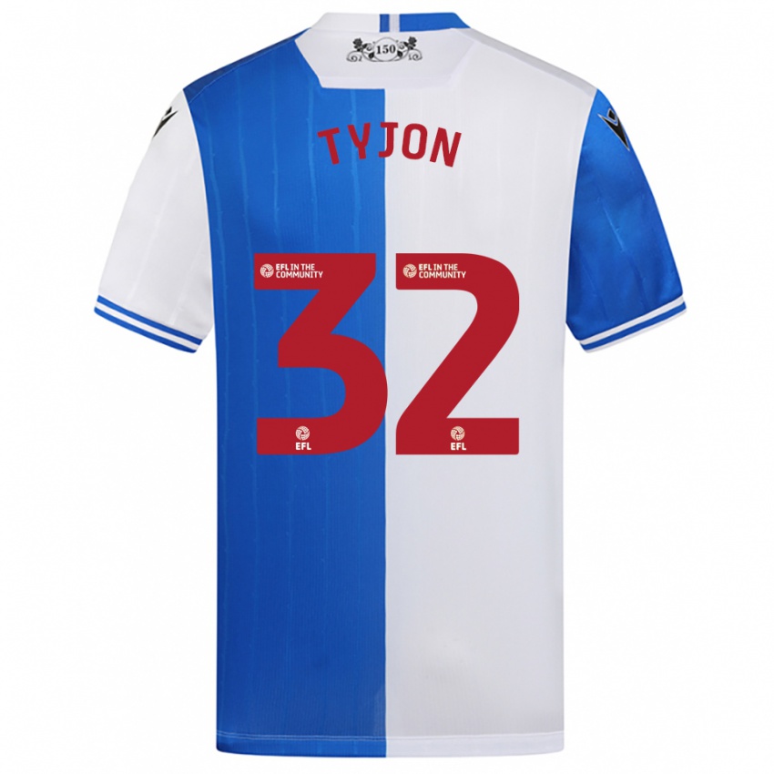 נשים Igor Tyjon #32 כחול לבן ג'רזי ביתית 2025/26 חולצה קצרה