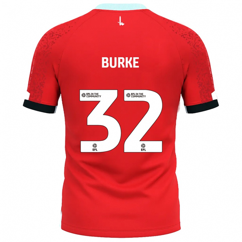 נשים ריס בורקה #32 אדום לבן ג'רזי ביתית 2025/26 חולצה קצרה