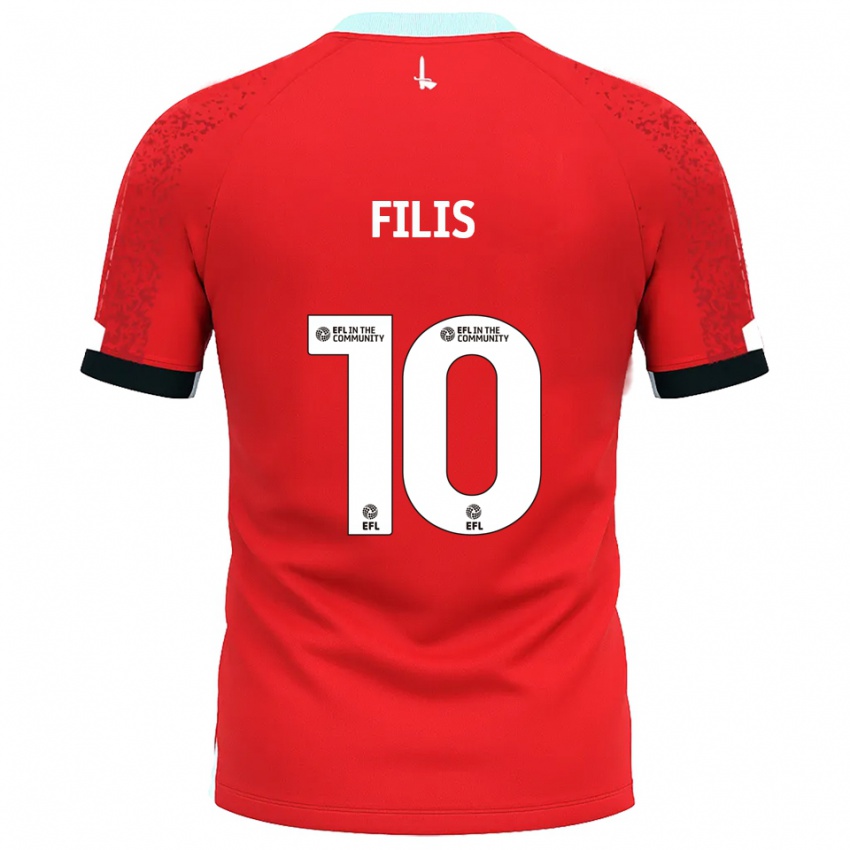 נשים מליסה פיליס #10 אדום לבן ג'רזי ביתית 2025/26 חולצה קצרה