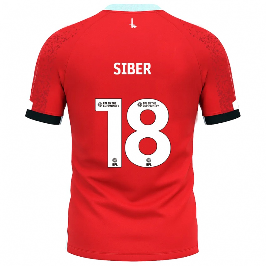 נשים גלוריה סיבר #18 אדום לבן ג'רזי ביתית 2025/26 חולצה קצרה