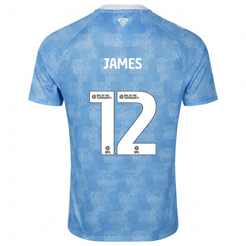 נשים Jack James #12 תכלת לבן ג'רזי ביתית 2025/26 חולצה קצרה