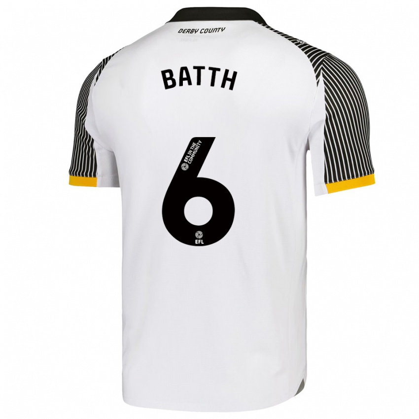 נשים דני באטה #6 לבן שחור ג'רזי ביתית 2025/26 חולצה קצרה